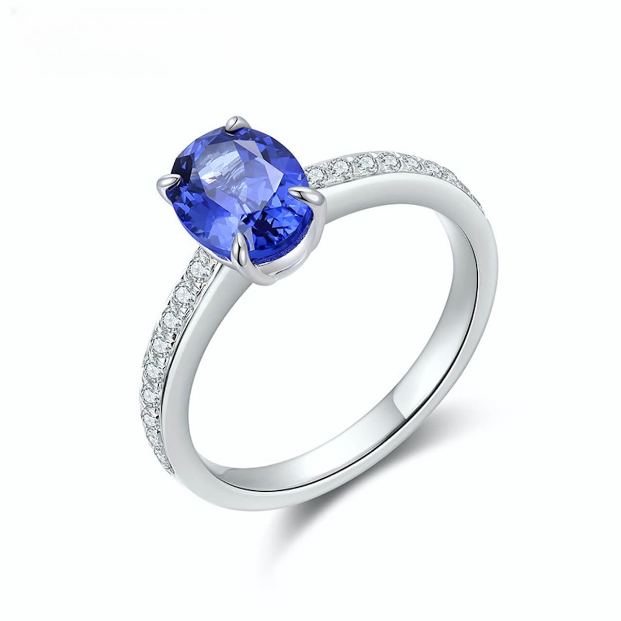Round sapphire jewelry ring with subtle brilliance symbolising harmony and self-assurance.