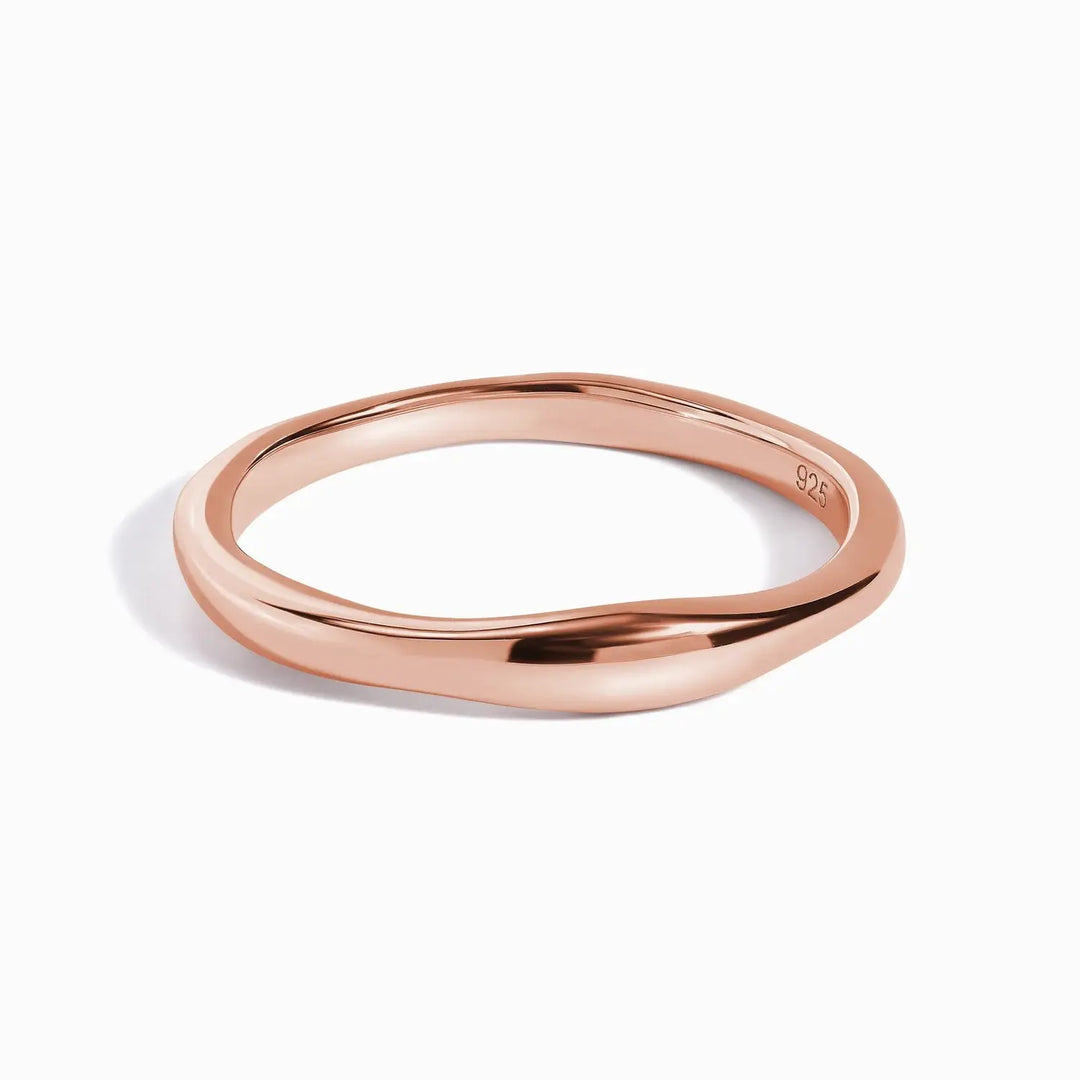 Minimalist Stackable Ring Band in gold, silver and rose gold with polished finish for effortless layering.
