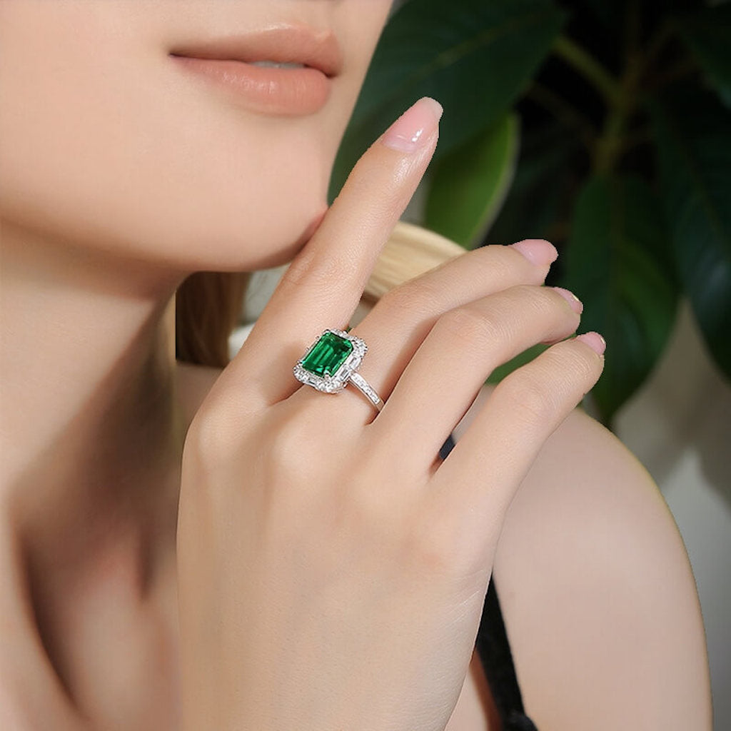 Sterling Silver Emerald Jewelry