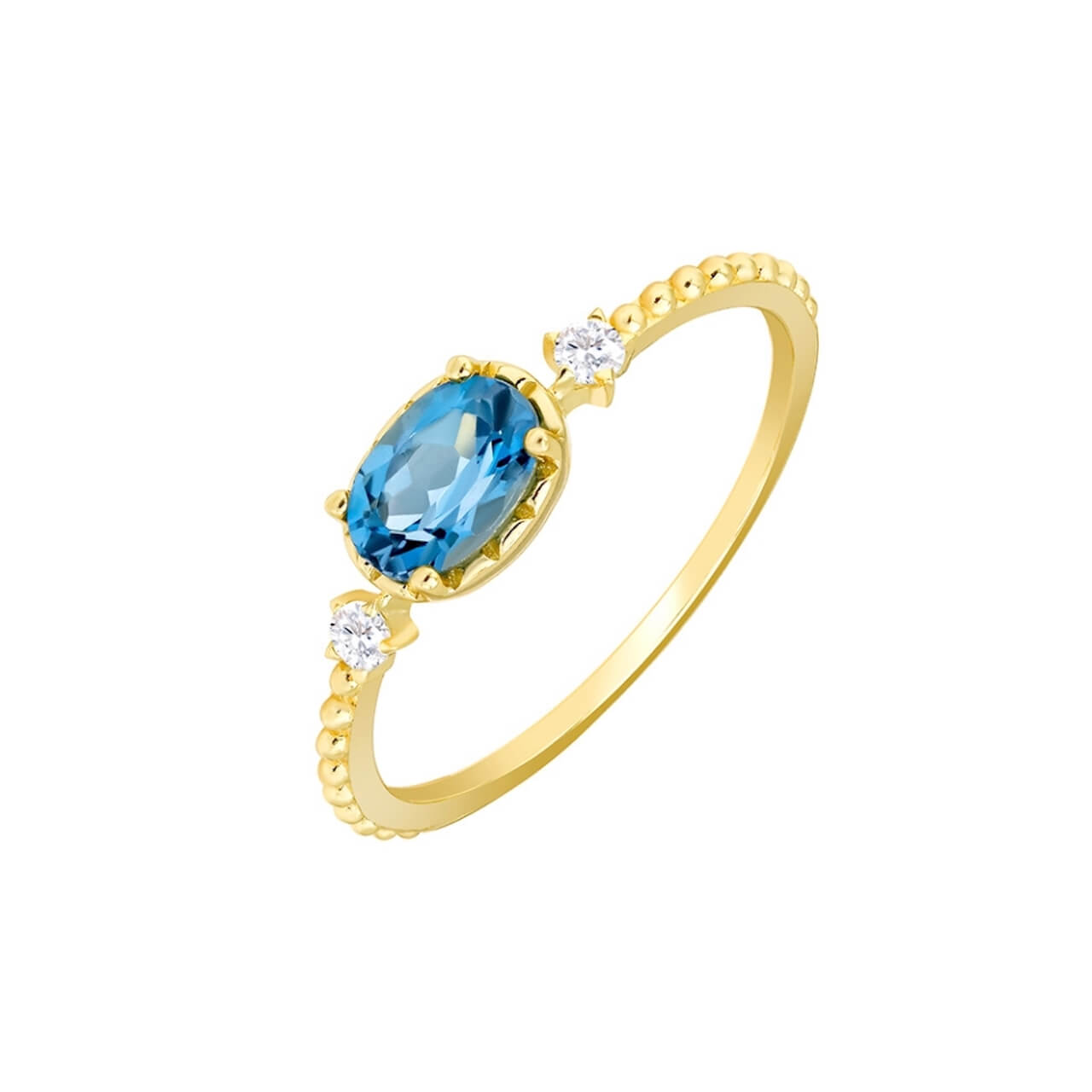 Oval blue topaz jewelry ring crafted for peaceful clarity and romantic energy.
