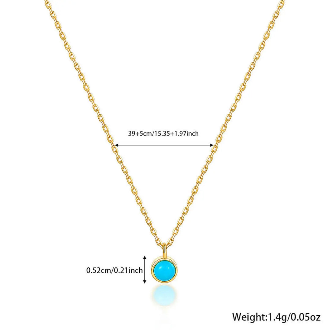 Color By The Yard Turquoise Pendant In Gold