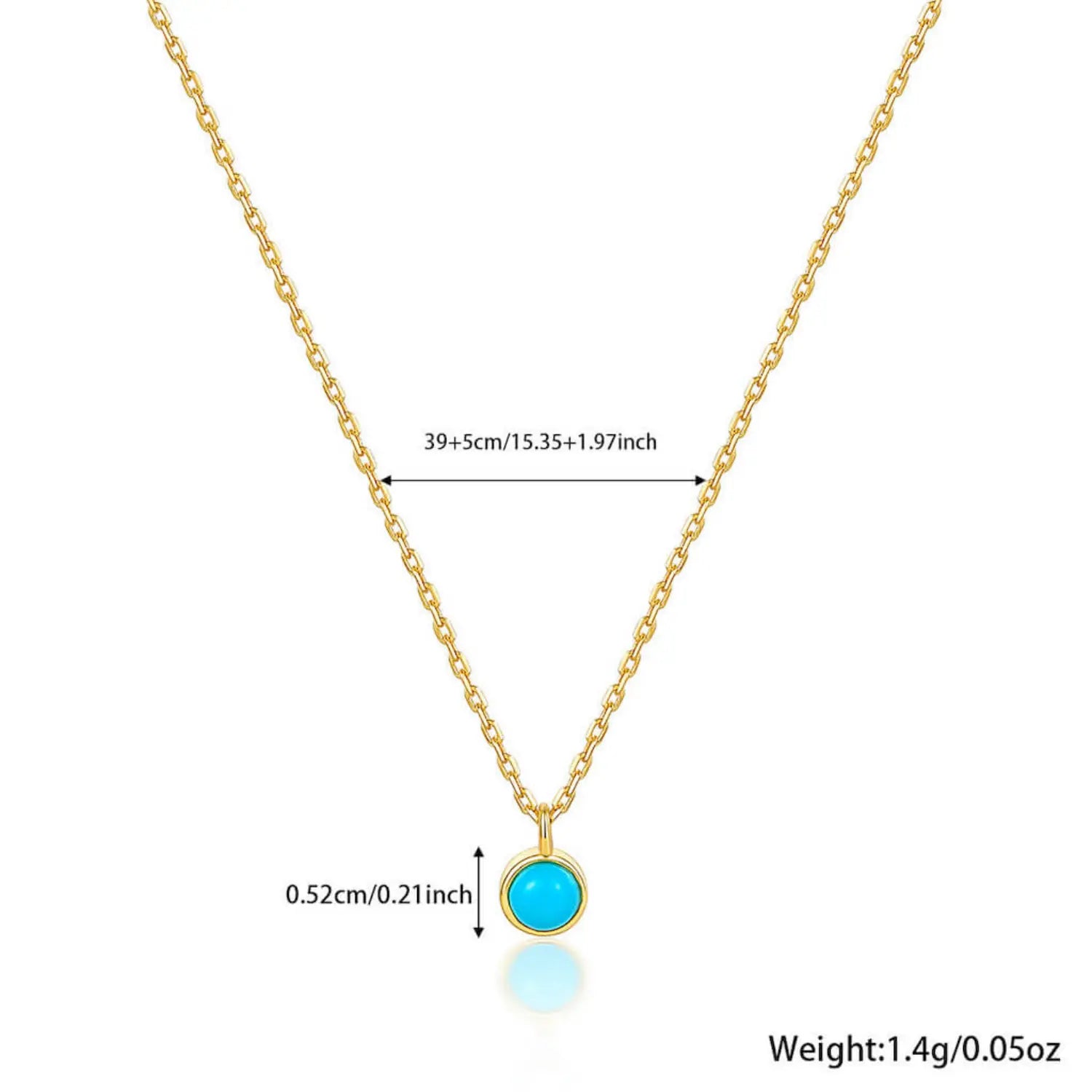 Color By The Yard Turquoise Pendant In Gold