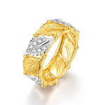 Two Tone Gold Leaf Ring