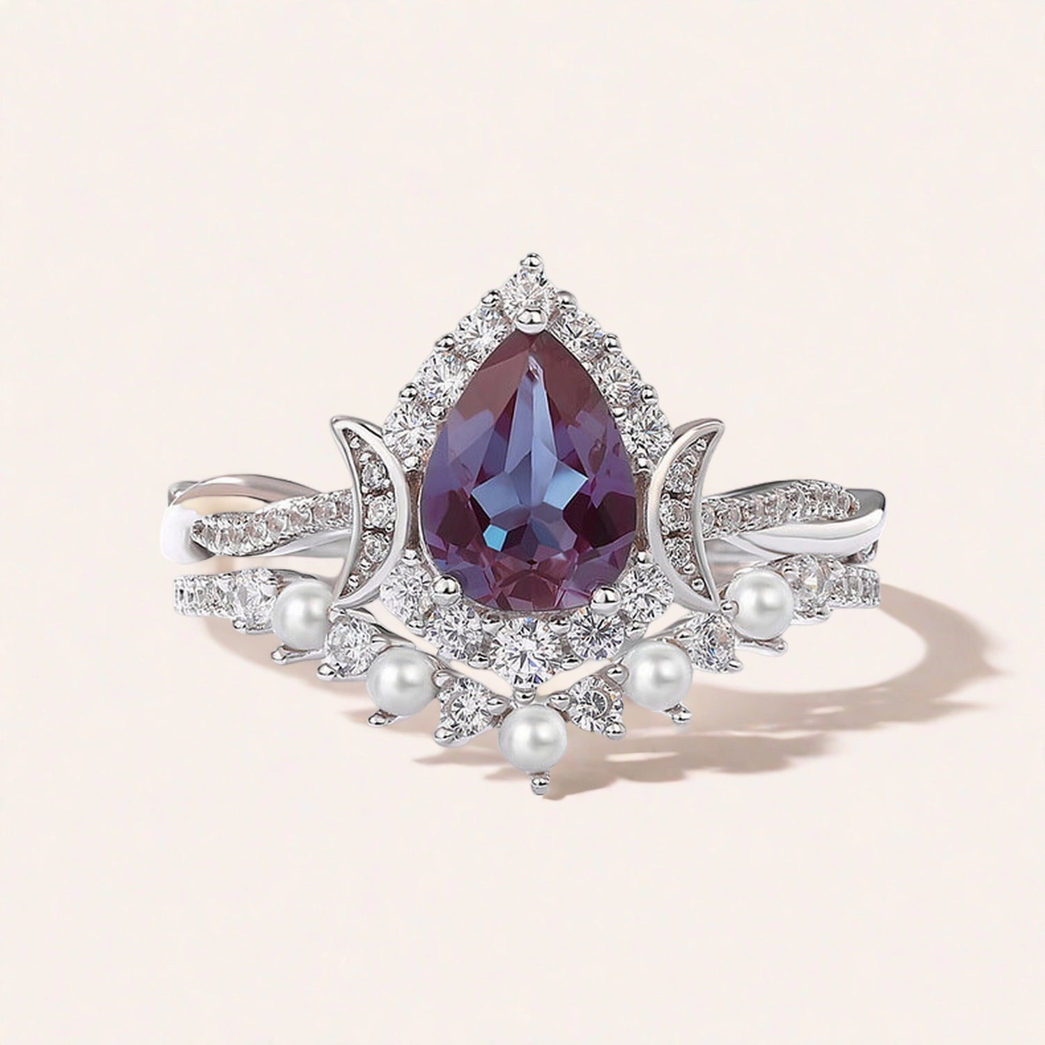 Vintage Alexandrite Ring Stackable Ring Sets
