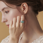 Vintage Moss Agate Ring - Angel