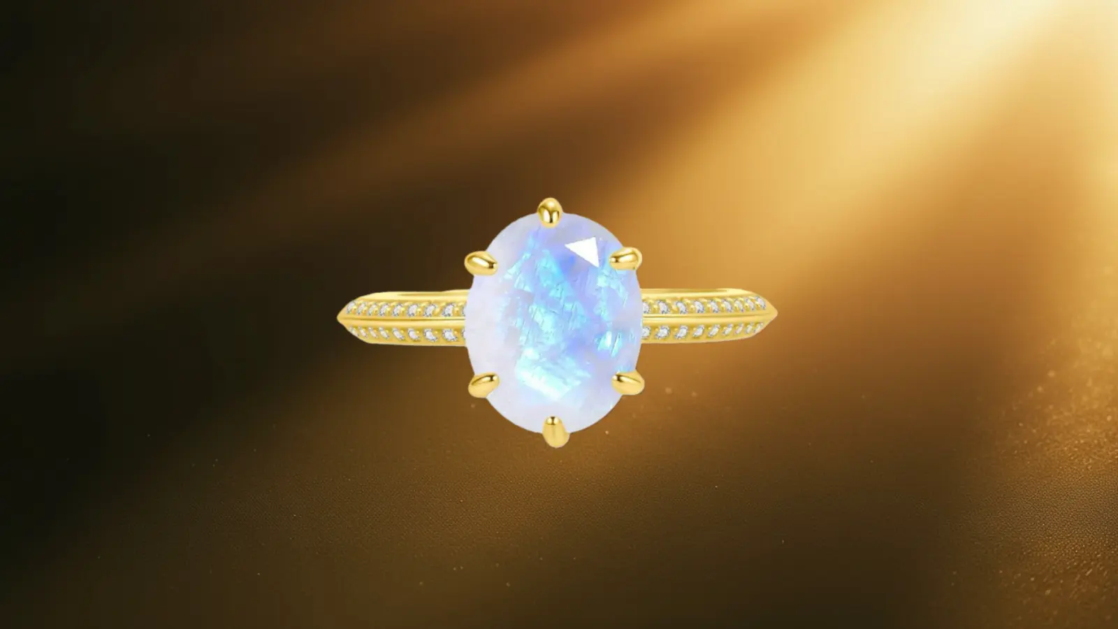 Moonstone Jewelry handcrafted in sterling silver with gentle blue sheen.