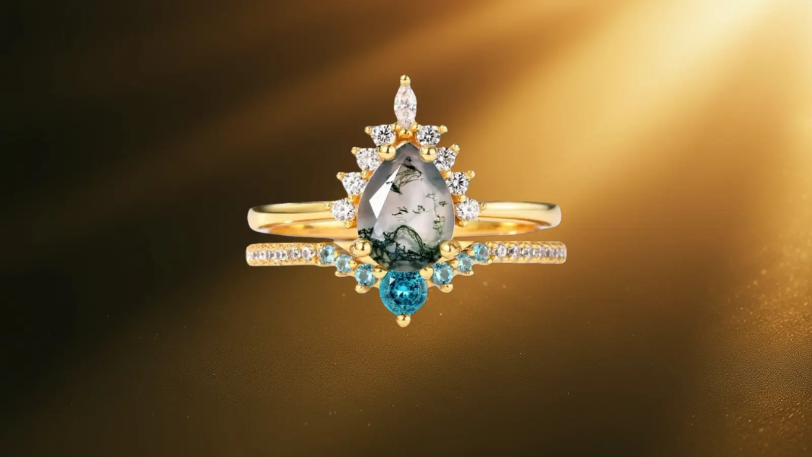 Minimal Moss Agate Jewelry expressing balance and grounded elegance.