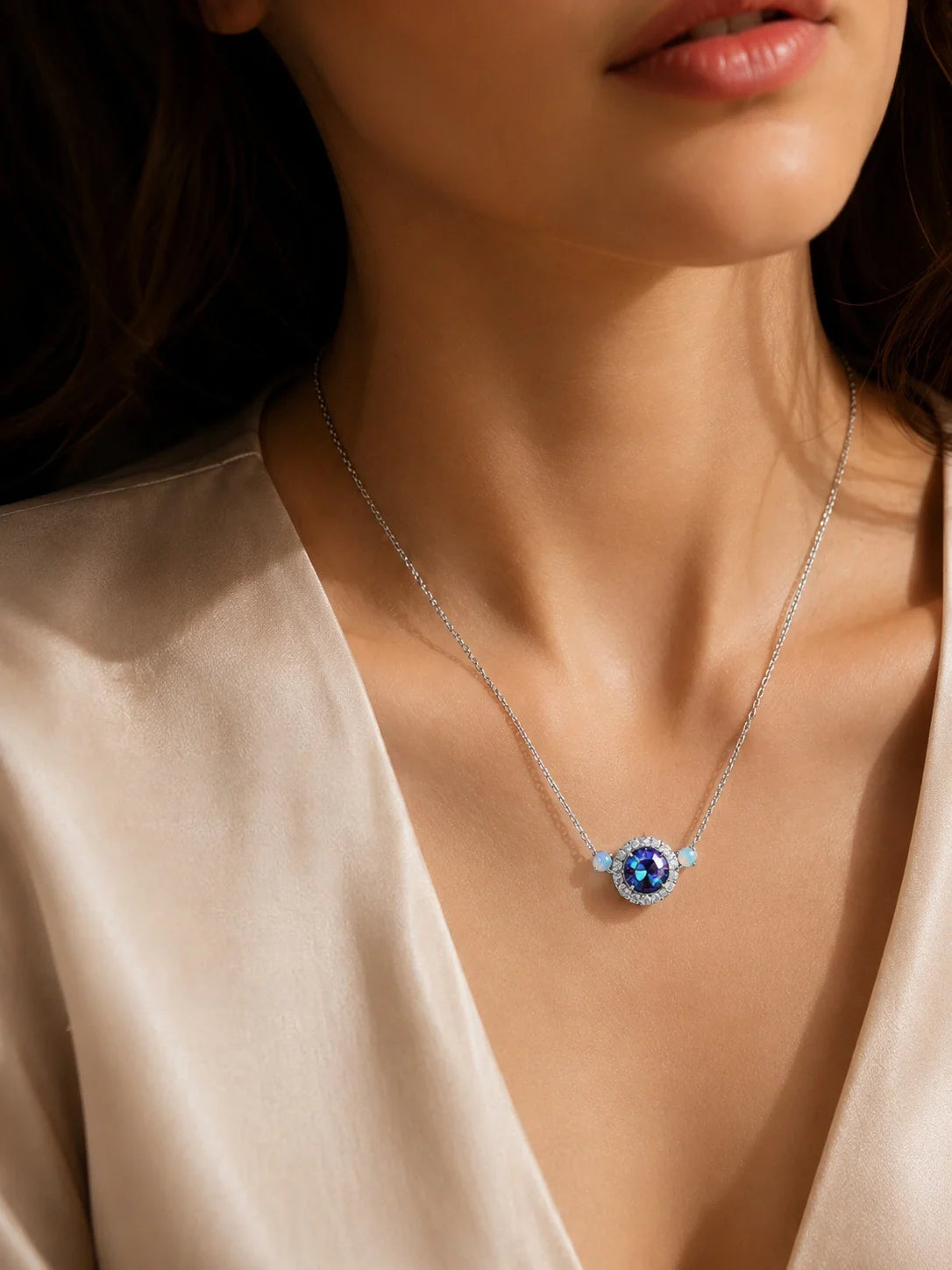 Close-up of Necklaces Jewelry symbolising connection, balance, and inner calm through elegant design.