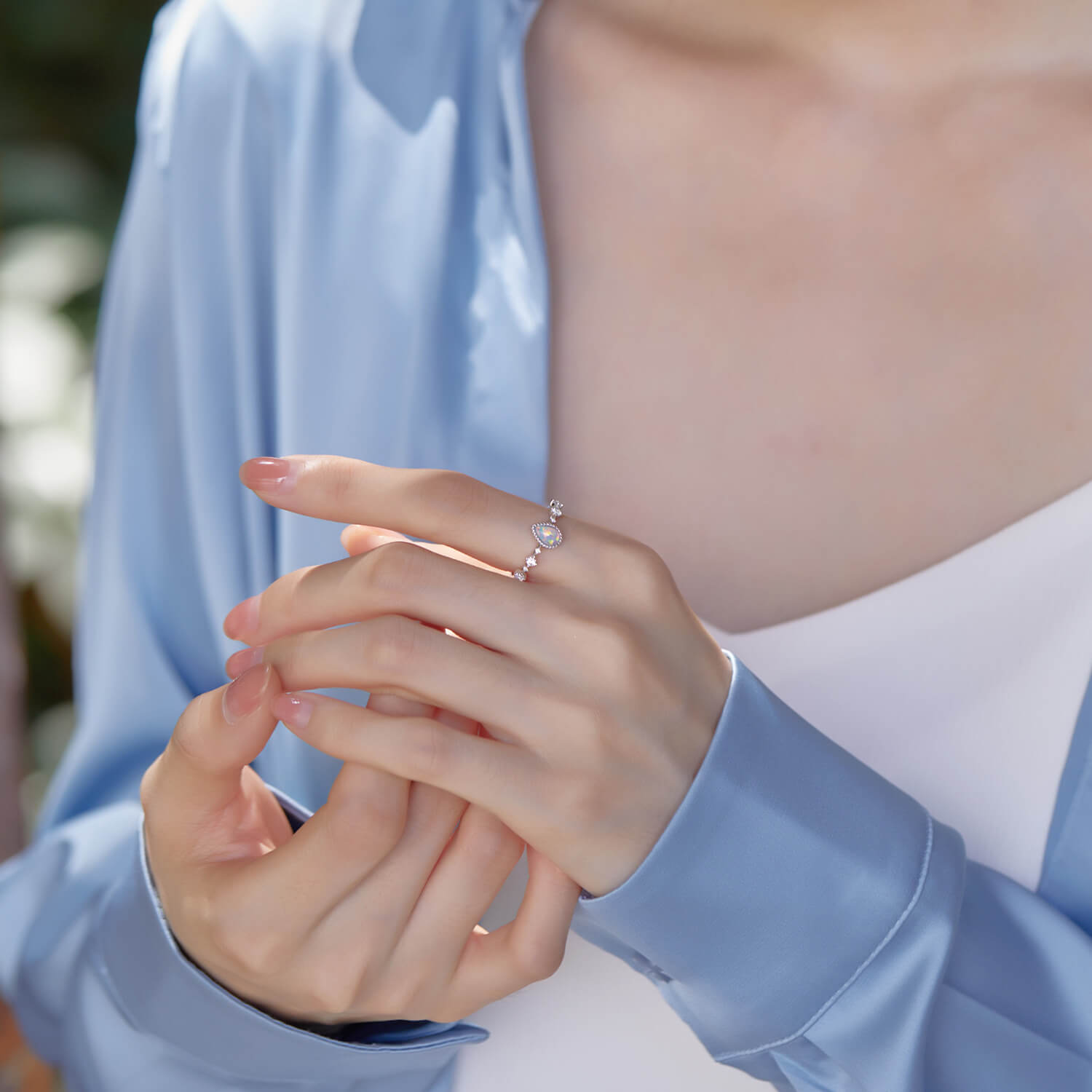 Classic Silver Opal Ring