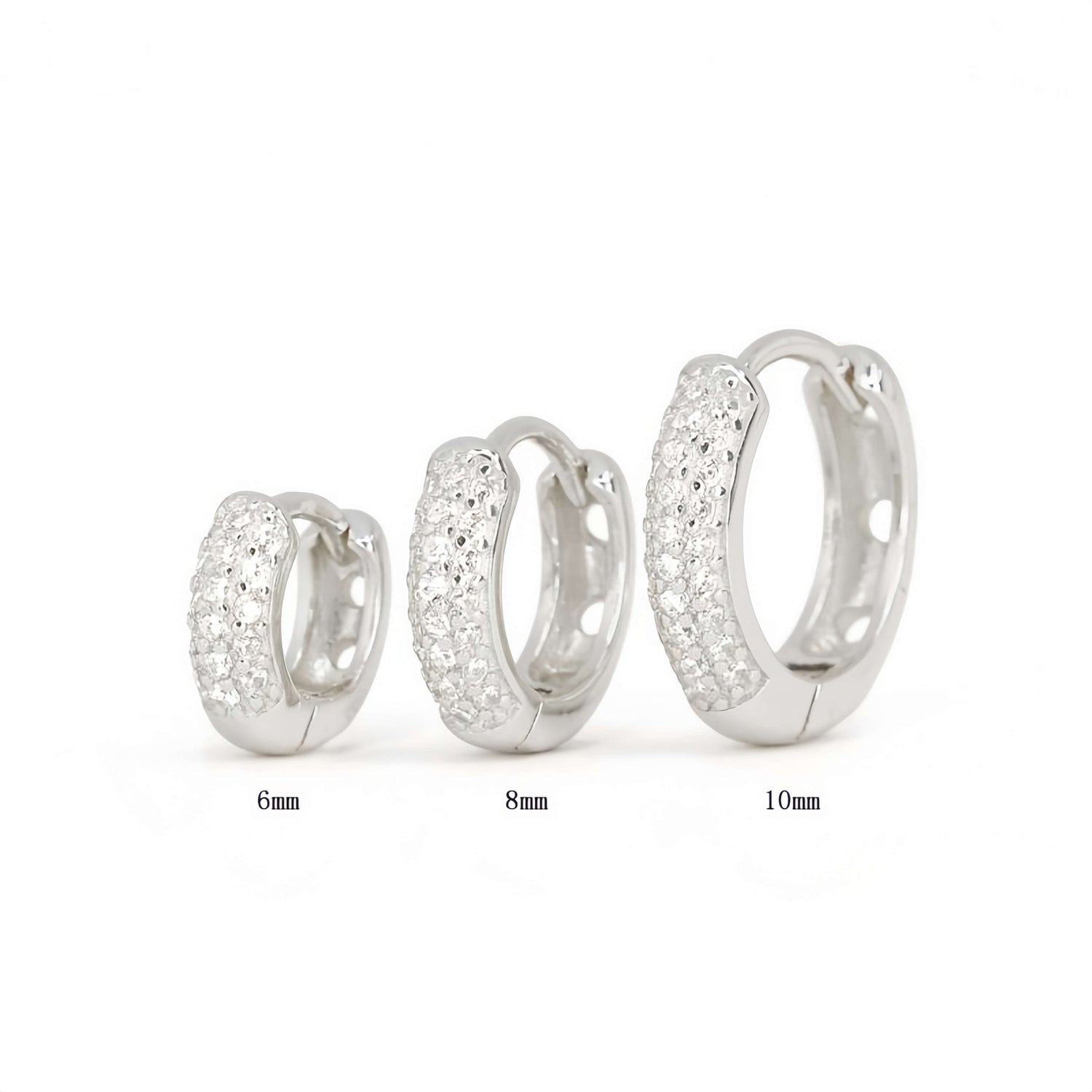 Diamond Huggie Hoops - Minerva Jewelry