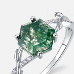 Green Moss Agate Ring - Minerva Jewelry