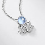 Ocean Wave Sky Blue Topaz Pendant - Minerva Jewelry