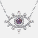 Silver Alexandrite Evil Eye Pandent Necklace - Minerva Jewelry