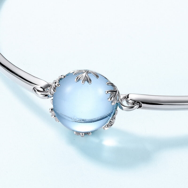 Sky Blue Topaz Bracelet in S925 Sterling Silver - Perfect Gift for Women - Minerva Jewelry