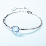 Sky Blue Topaz Bracelet in S925 Sterling Silver - Perfect Gift for Women - Minerva Jewelry