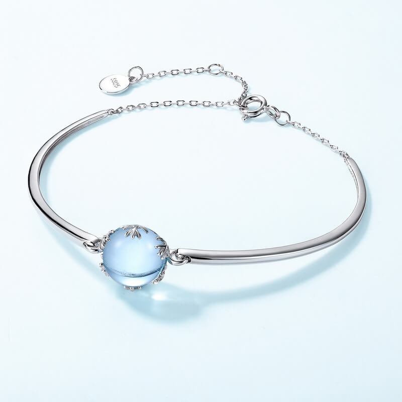 Sky Blue Topaz Bracelet in S925 Sterling Silver - Perfect Gift for Women - Minerva Jewelry