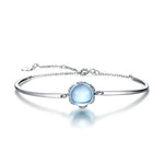 Sky Blue Topaz Bracelet in S925 Sterling Silver - Perfect Gift for Women - Minerva Jewelry