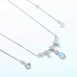 Star Design Silver Opal Necklace - Minerva Jewelry