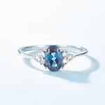 Unique Color Alexandrite Ring - S925 Sterling Silver - Minerva Jewelry