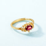 Vintage Ruby Garnet Ring - Gift Set - Minerva Jewelry