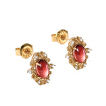 Vintage Ruby Garnet Studs - Gift Set - Minerva Jewelry