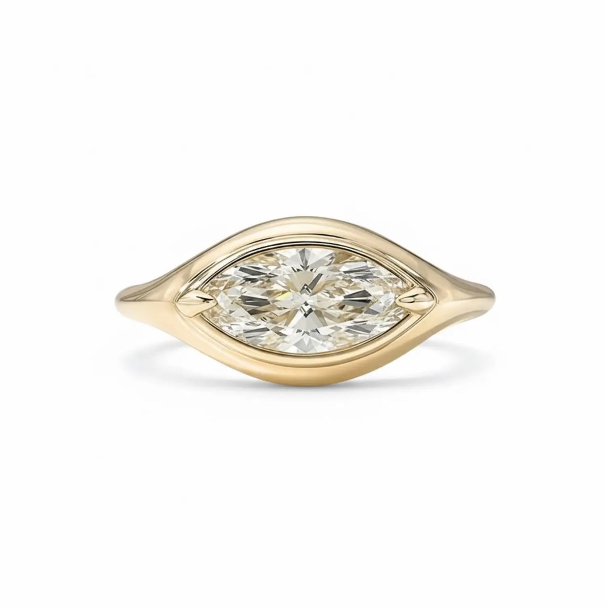 Baguette Moissanite Ring Lightframe Gold – The Resolve