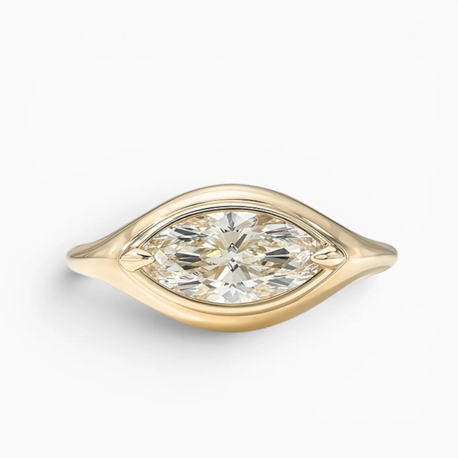 Baguette Moissanite Ring Lightframe Gold – The Resolve