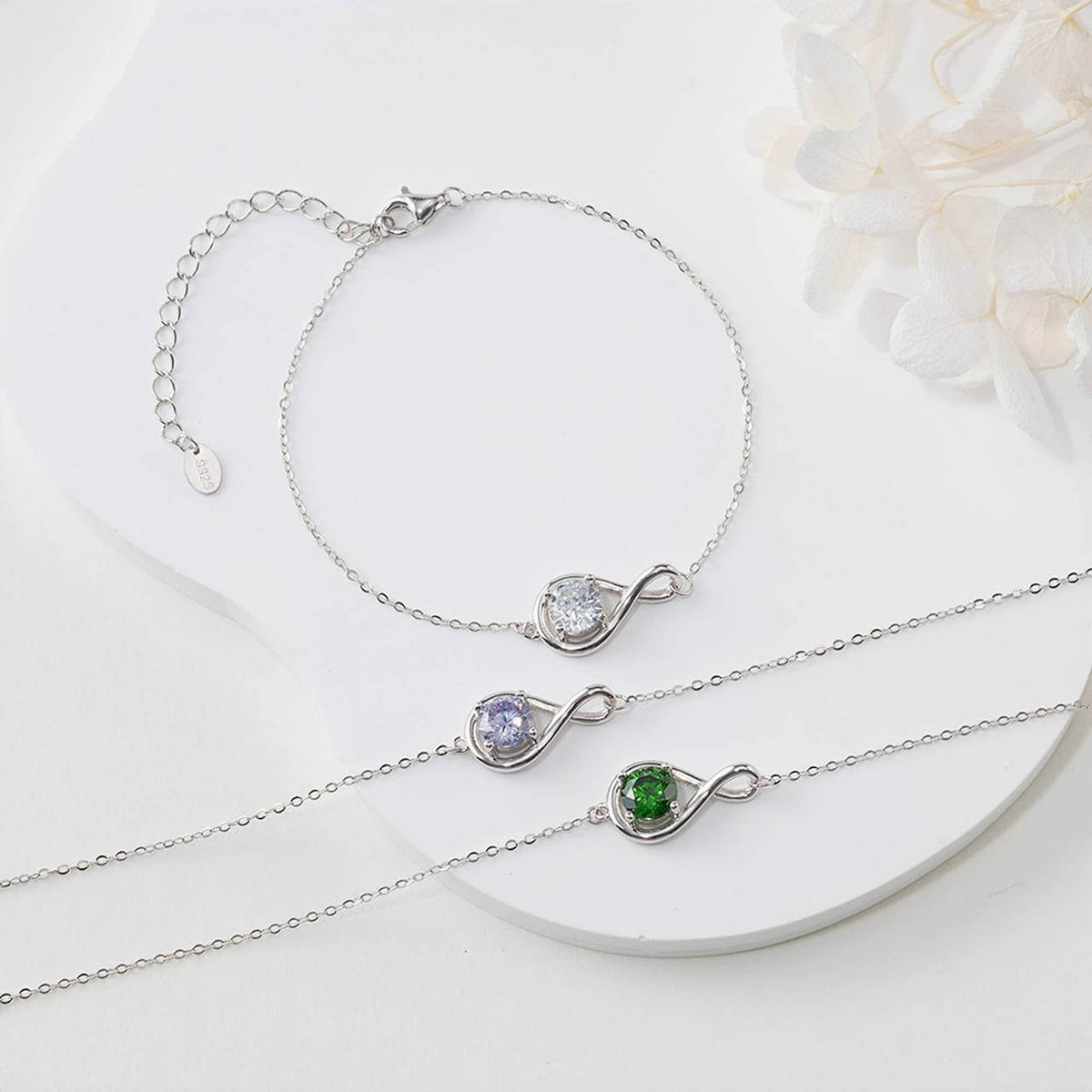 Personalized Birthstone Chain Bracelet - Minerva Jewelry