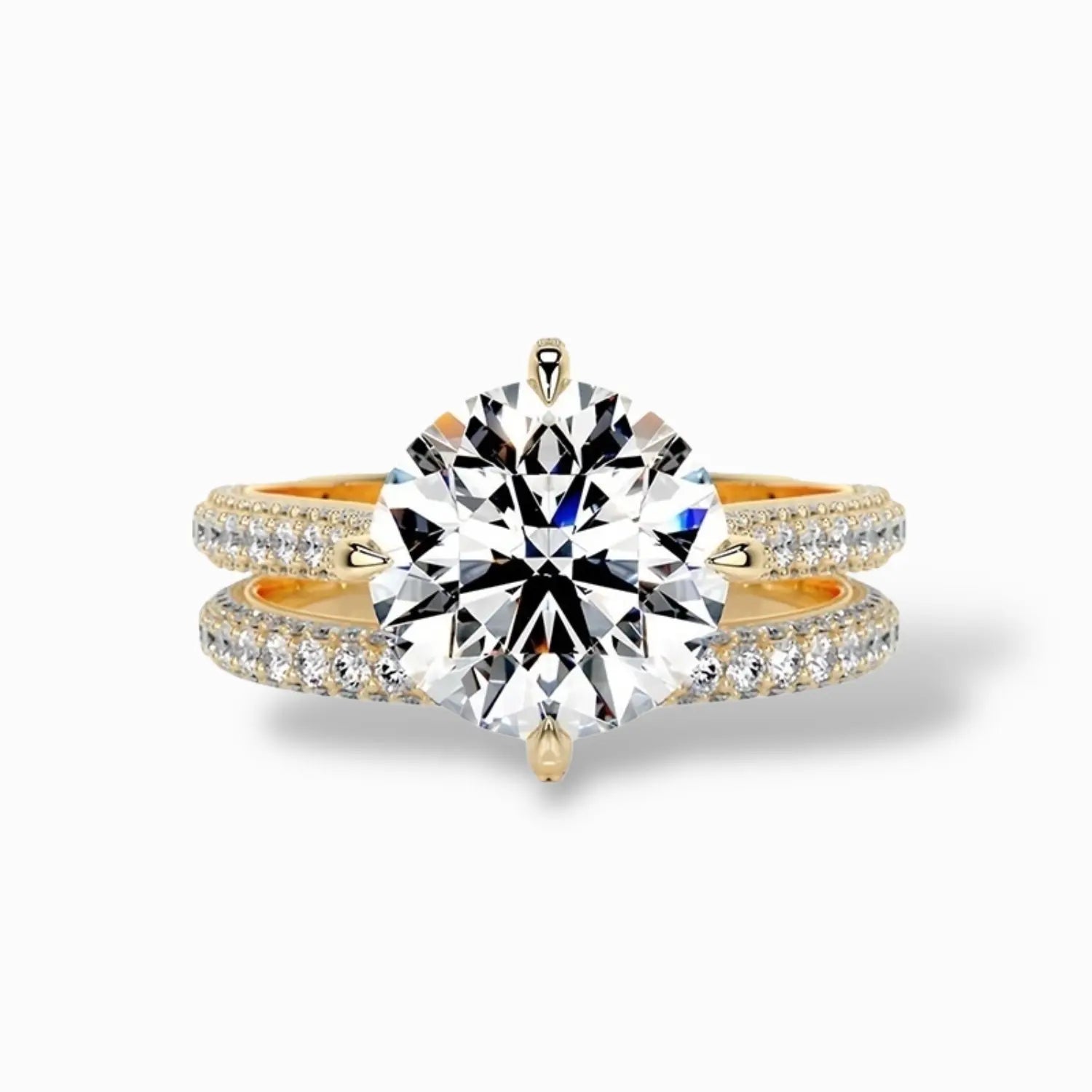 Moissanite Bridal Set Ring