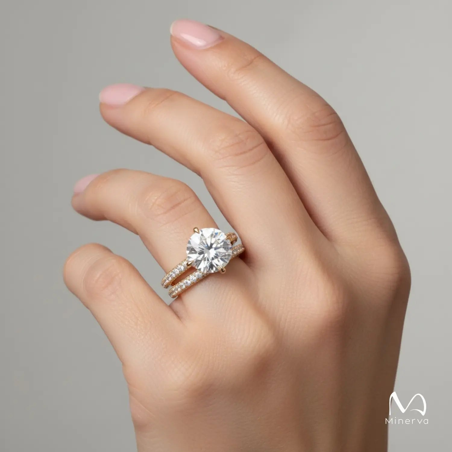Moissanite Bridal Set Ring