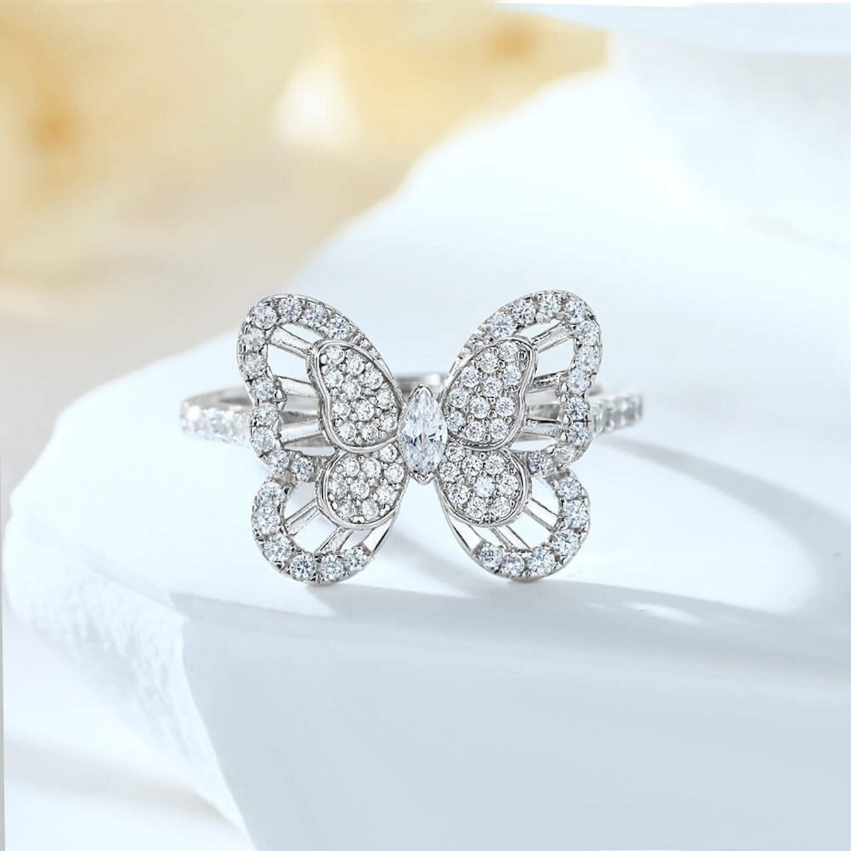 Butterfly Rings Silver - Minerva Jewelry