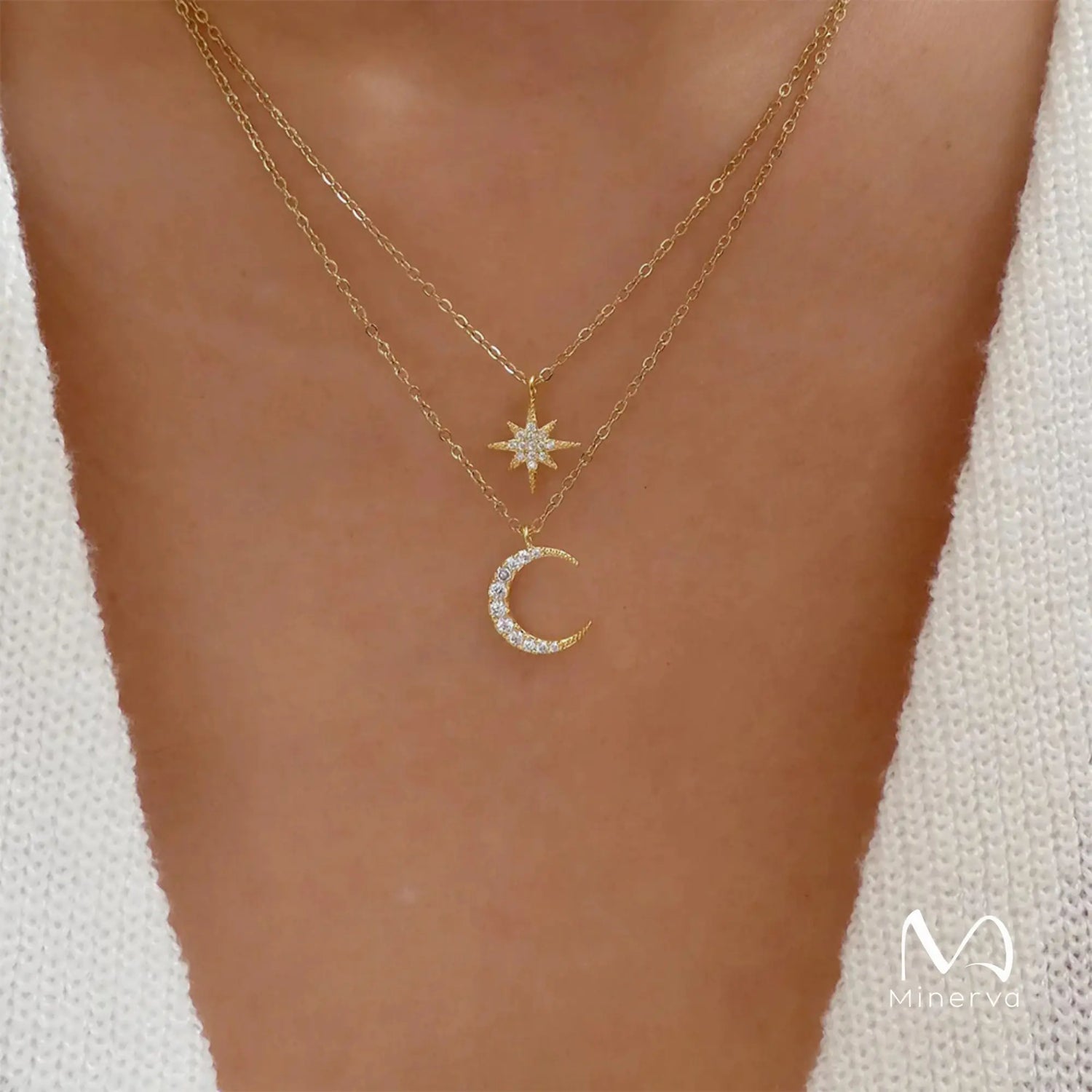 Celestial Balance Star Moon Necklace