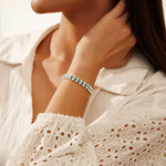 Double Strand Pearl And Turquoise Bracelet - Minerva Jewelry