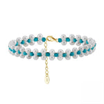 Double Strand Pearl And Turquoise Bracelet - Minerva Jewelry