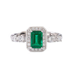 Emerald Cut Engagement Ring - Minerva Jewelry