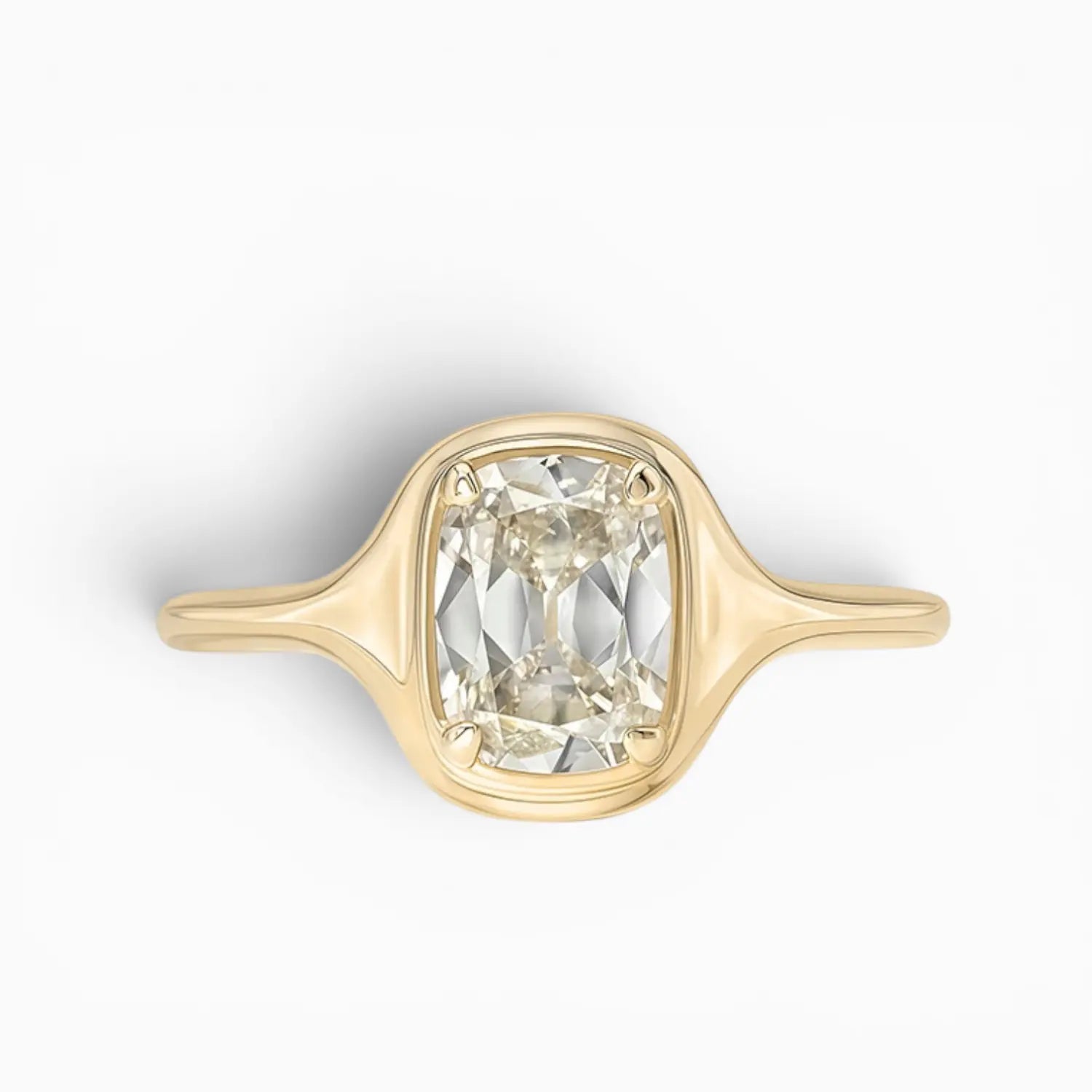 Emerald Cut Moissanite Ring Lightframe Gold – The Clarity