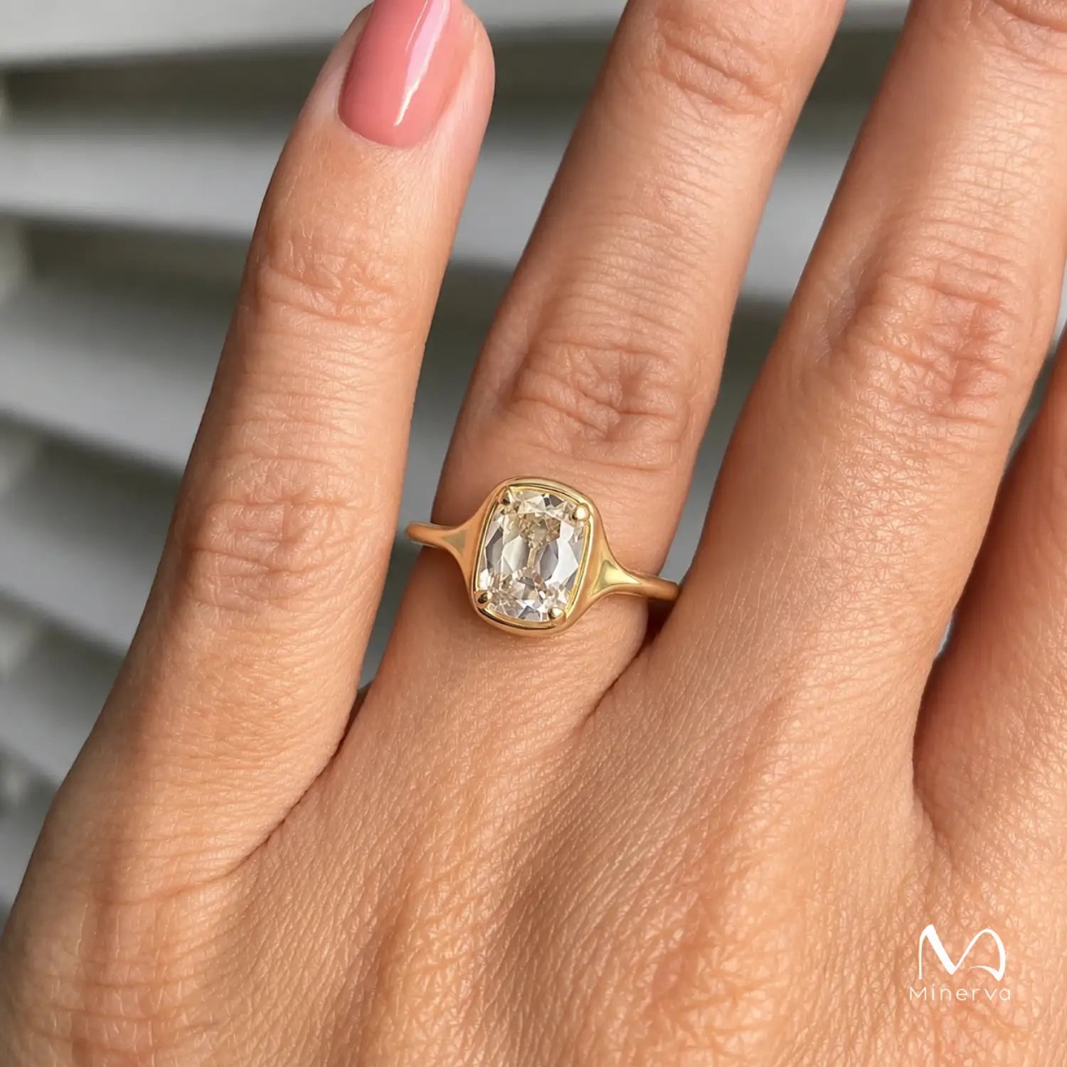Emerald Cut Moissanite Ring Lightframe Gold – The Clarity