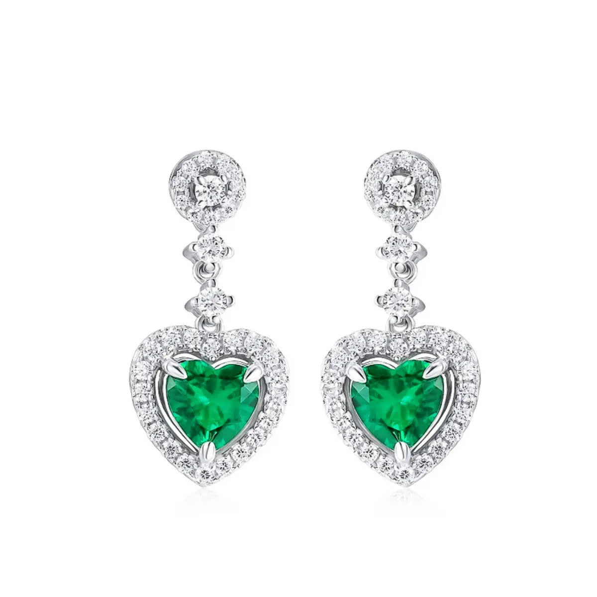 Emerald Earrings Radiant Green