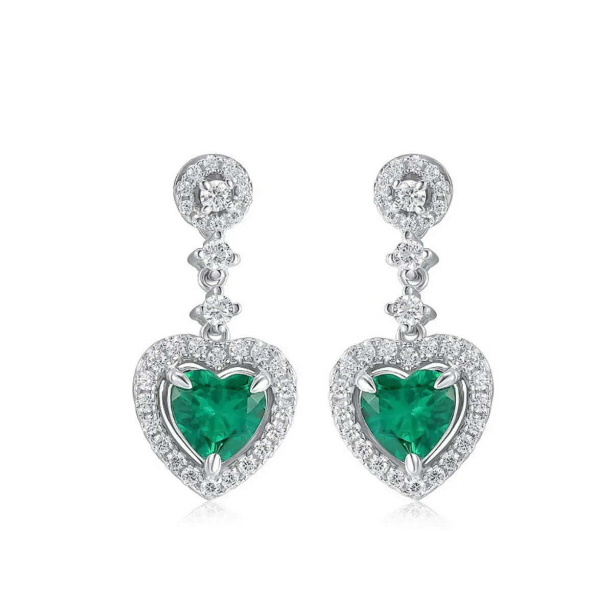 Emerald Earrings Radiant Green