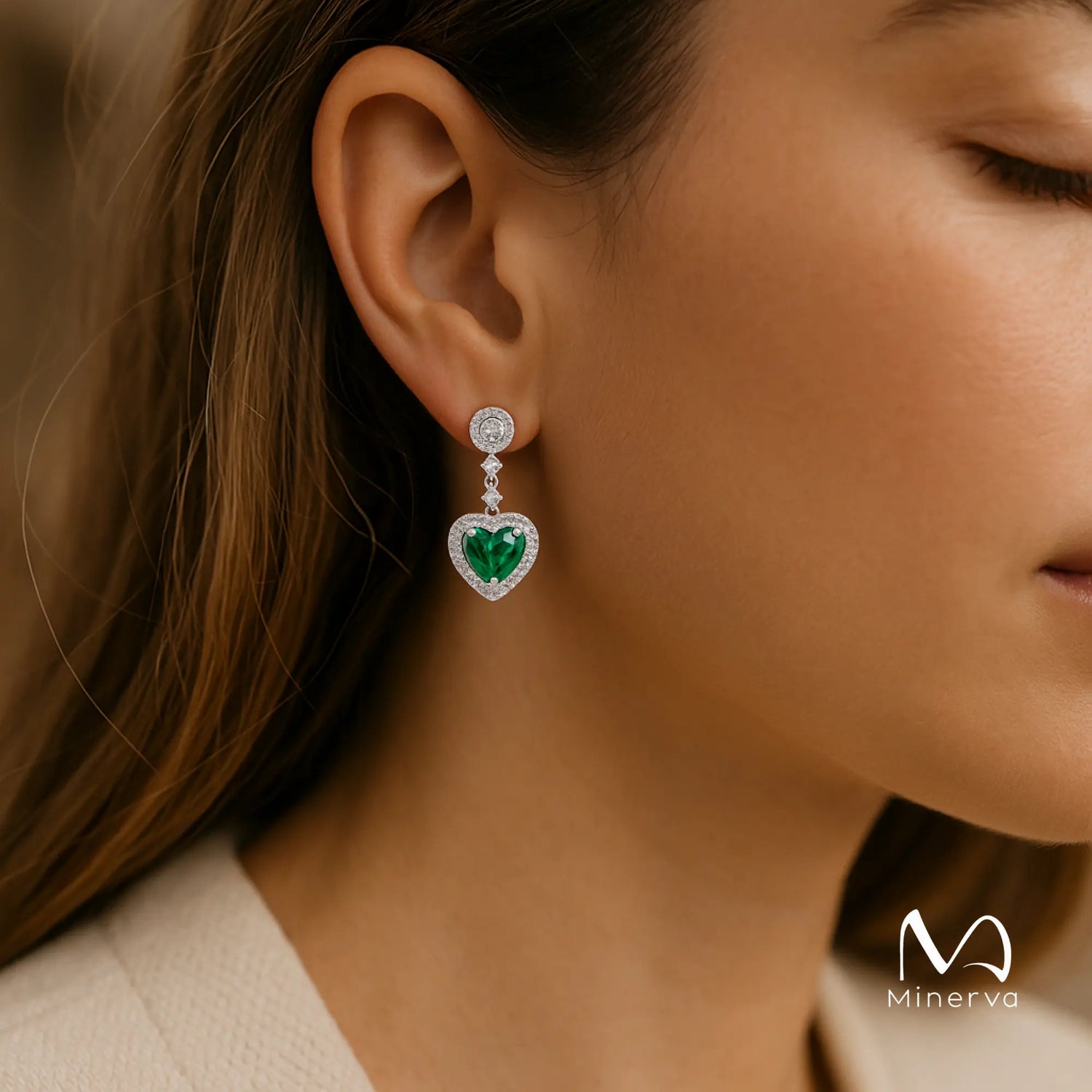 Emerald Earrings Radiant Green
