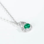 Emerald Necklace with Gourd Pendant - Minerva Jewelry