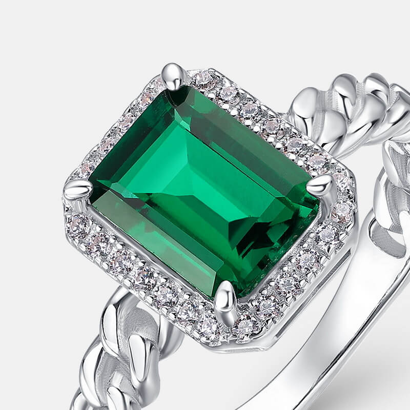 Emerald Ring Eternity - Minerva Jewelry