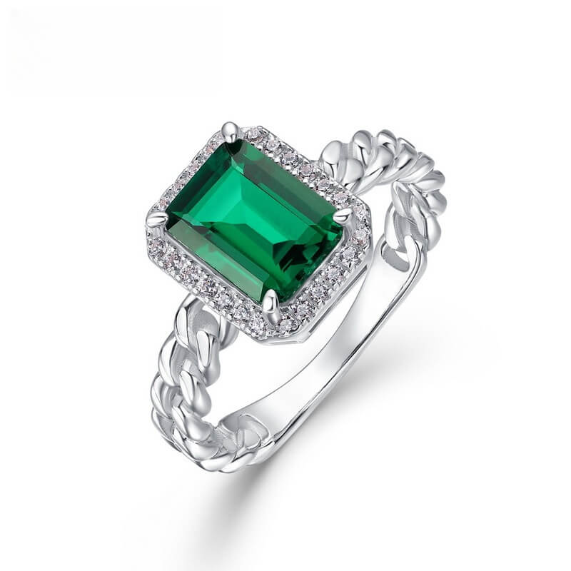 Emerald Ring Eternity - Minerva Jewelry