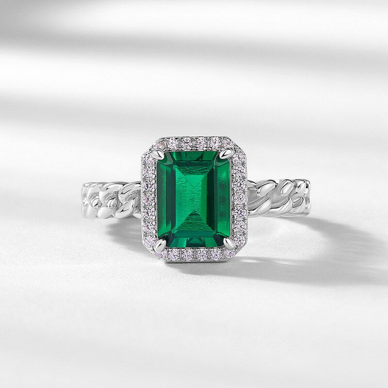 Emerald Ring Eternity - Minerva Jewelry