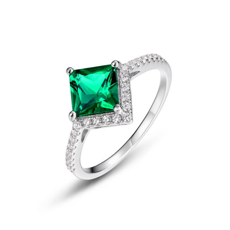 Emerald Ring with Diamond Accents – Minerva Jewelry - Minerva Jewelry