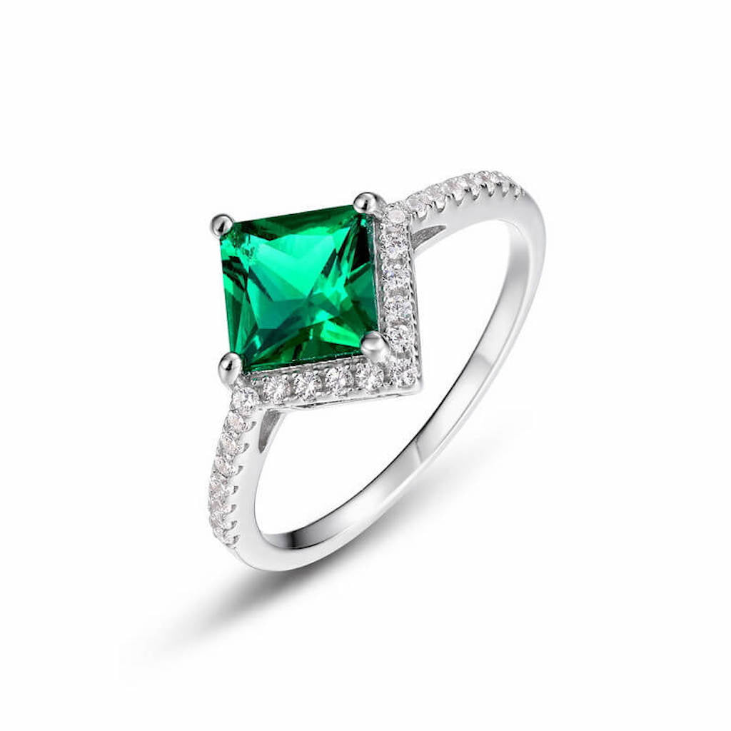 Emerald Ring Engagement - Minerva Jewelry