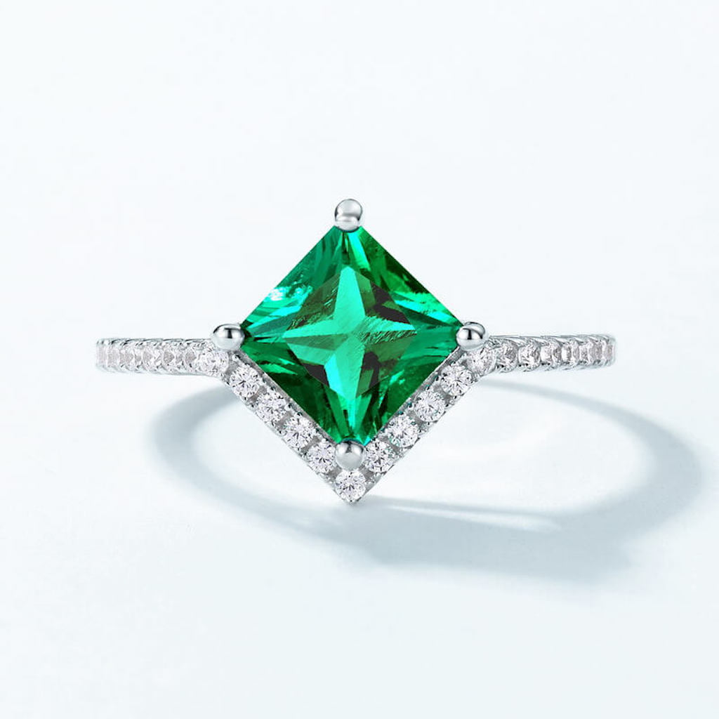 Emerald Ring Engagement - Minerva Jewelry