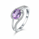 February amethyst birthstone ring reflecting inner peace and spiritual wisdom, crafted by Minerva Jewelry.
