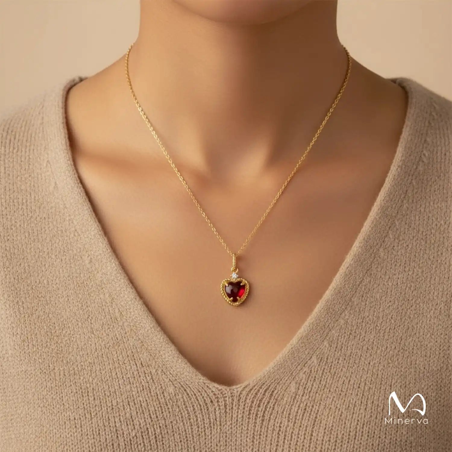 Garnet and Silver Necklace