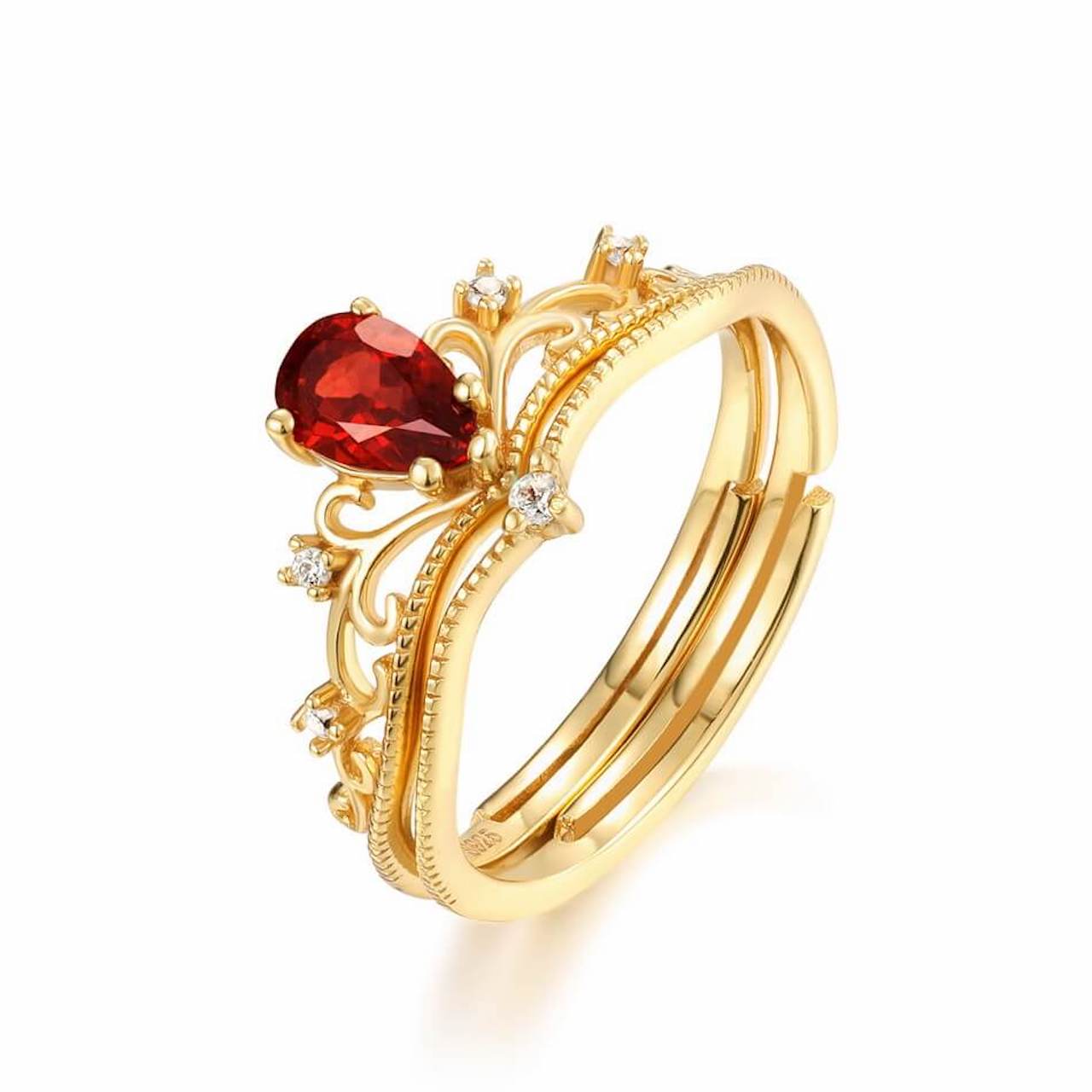 Garnet Ring - Love - Minerva Jewelry